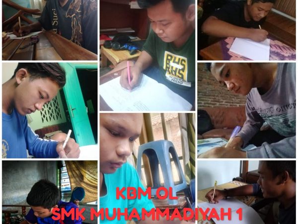 Suasana KBM ONLINE siswa SMK Muh 1 Klaten Utara