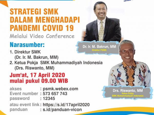SMK Muhammadiyah 1 Klaten Utara ikuti video converence dengan direktorat pembinaan SMK