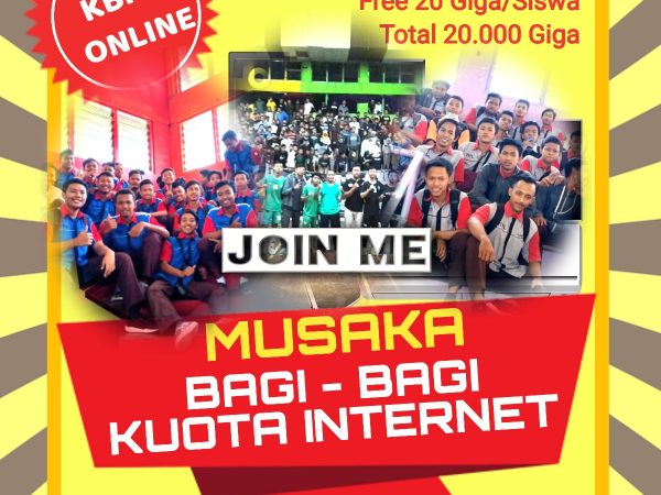 Selama PJJ siswa mendapat kuota 20 Gega