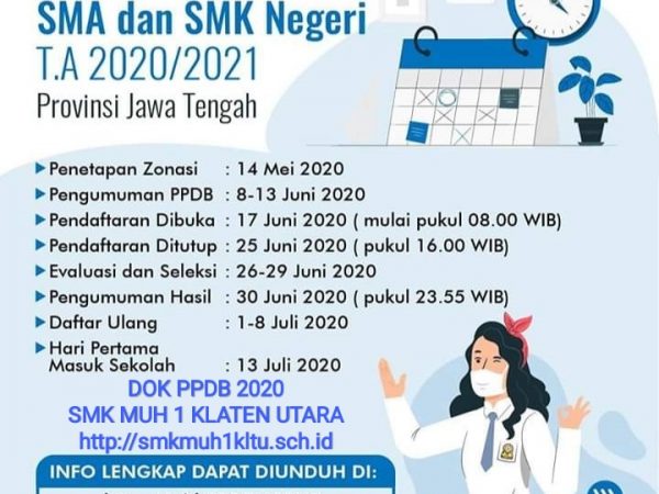Komplit jadwal PPDB Jateng tahun 2020