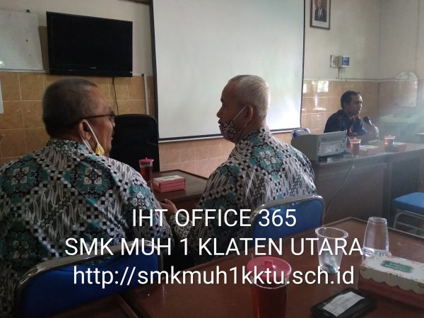 IHT (In House Training) office 365 SMK Muhammadiyah 1 Klaten Utara