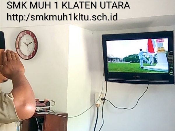 Upacara Virtual HUT RI ke 75 SMK Muhammadiyah 1 Klaten Utara
