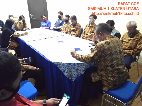 Rapat COE SMK Muhammadiyah 1 Klaten Utara