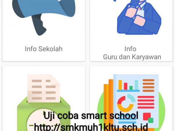 Uji coba aplikasi smart school SMK Muhammadiyah 1 Klaten Utara