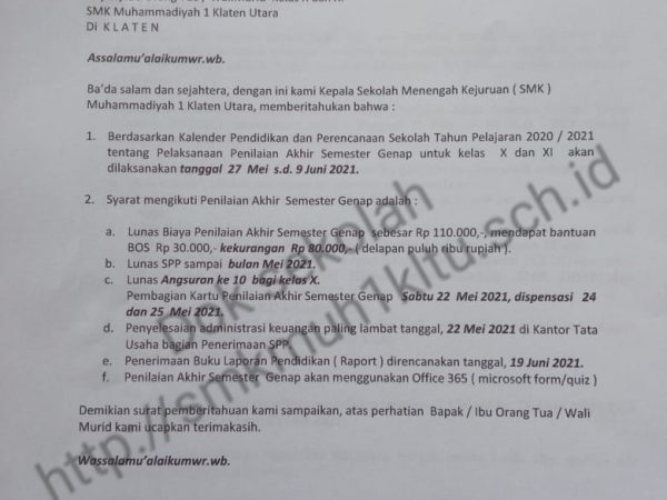 Edaran persiapan PAS