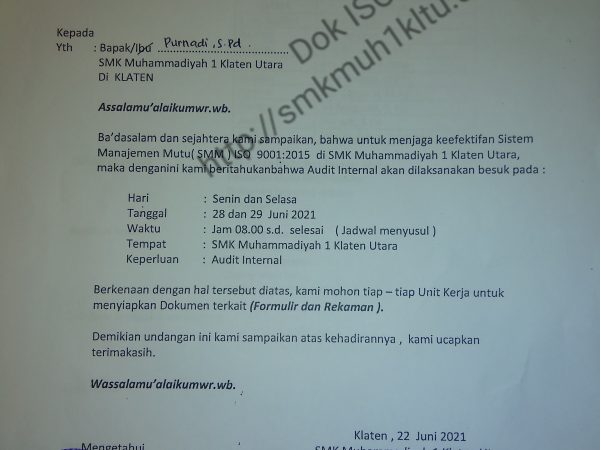 Audit internal SMK Musaka