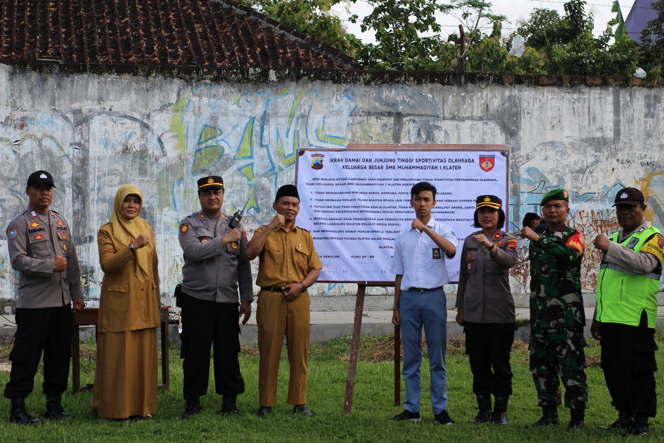 PENANDATANGANAN SPORTIVITAS OLAHRAGA BERSAMA KAPOLRES KLATEN